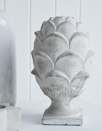Grey decorative artichoke ornament
