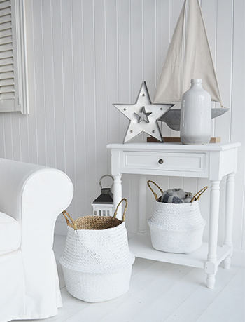 White set of 2 baskets from The White Lighthouse Furniture