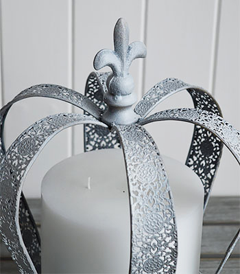 Grey Crown candle holder