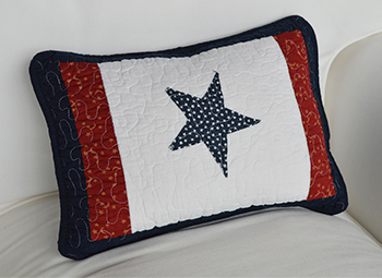 Nautical cushion with stars