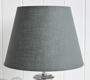 Kensington silver and grey table lamp