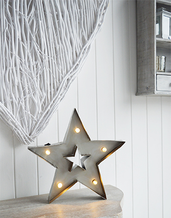 Silver star for home accessories