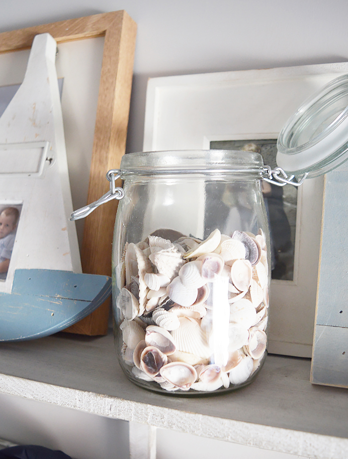 Coastal Home Decor accessories DIY - a memory jar from holidays