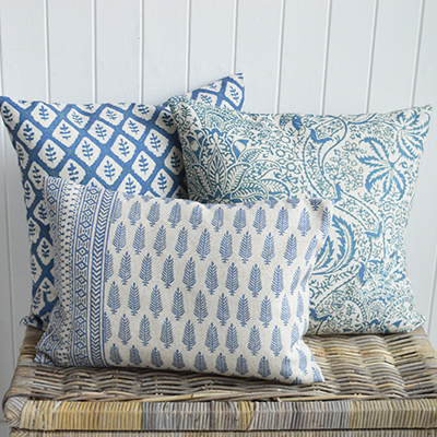 New England style furniture and home interiors for coastal, country and farmhouse interior design - Range of luxurious coastal and Hamptons style cushions - Limington Luxury Cushions