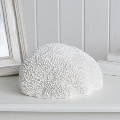 This faux coral ornament is the perfect decorative accessory for coastal interiors and Hamptons-inspired homes.