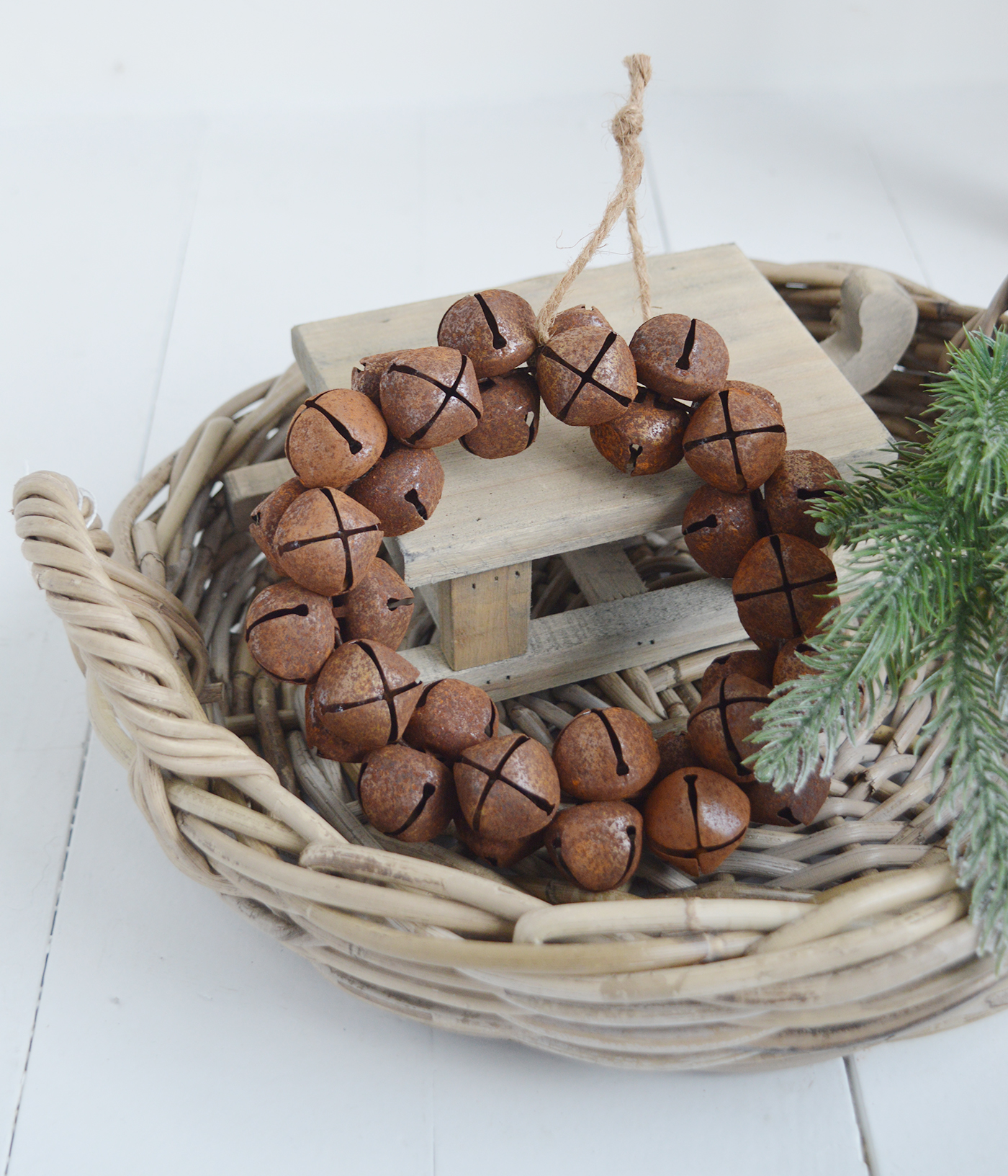 New England Style Rustic Bell wreath Christmas Decorations