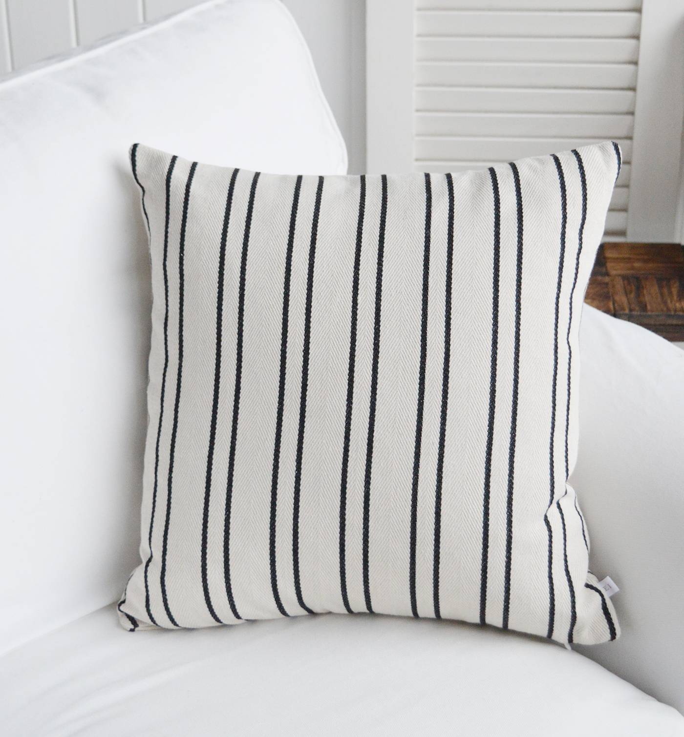 Quincy simple stripe Cushion Cover - New England Coastal and Farmhouse Homes and Interiors