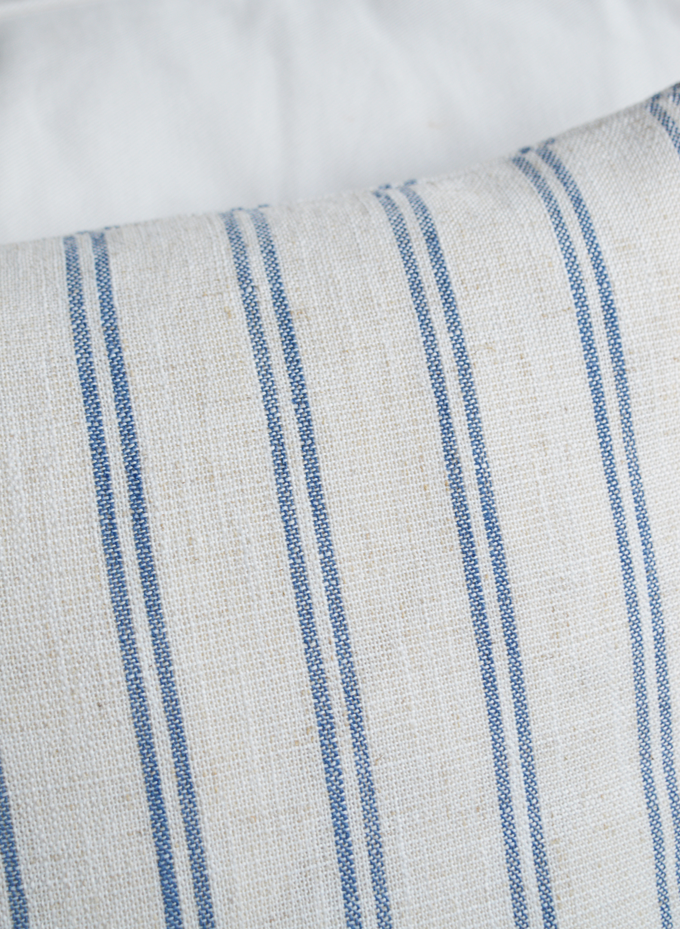 Harrison Blue and White Stripe Cushion Cover. Range Coastal Cushions 