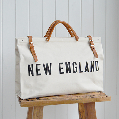 Canvas Beach Utility Bag Bags - Coastal, modern farmhouse and country Furniture, lifestyle and accessories for the home. New England Lifestyle - New England Utility canvas bag