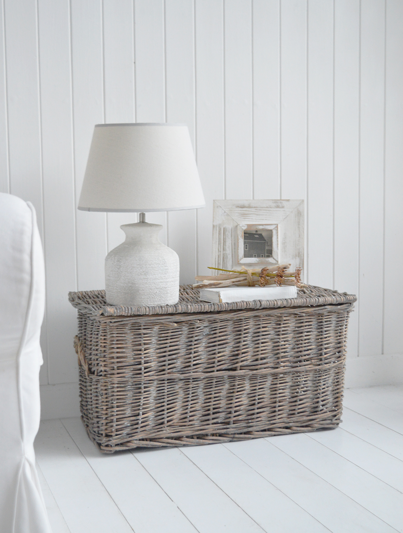 Soft, sandy tones and wicker grain echo driftwood washed ashore—an effortless fit for calming coastal interiors.