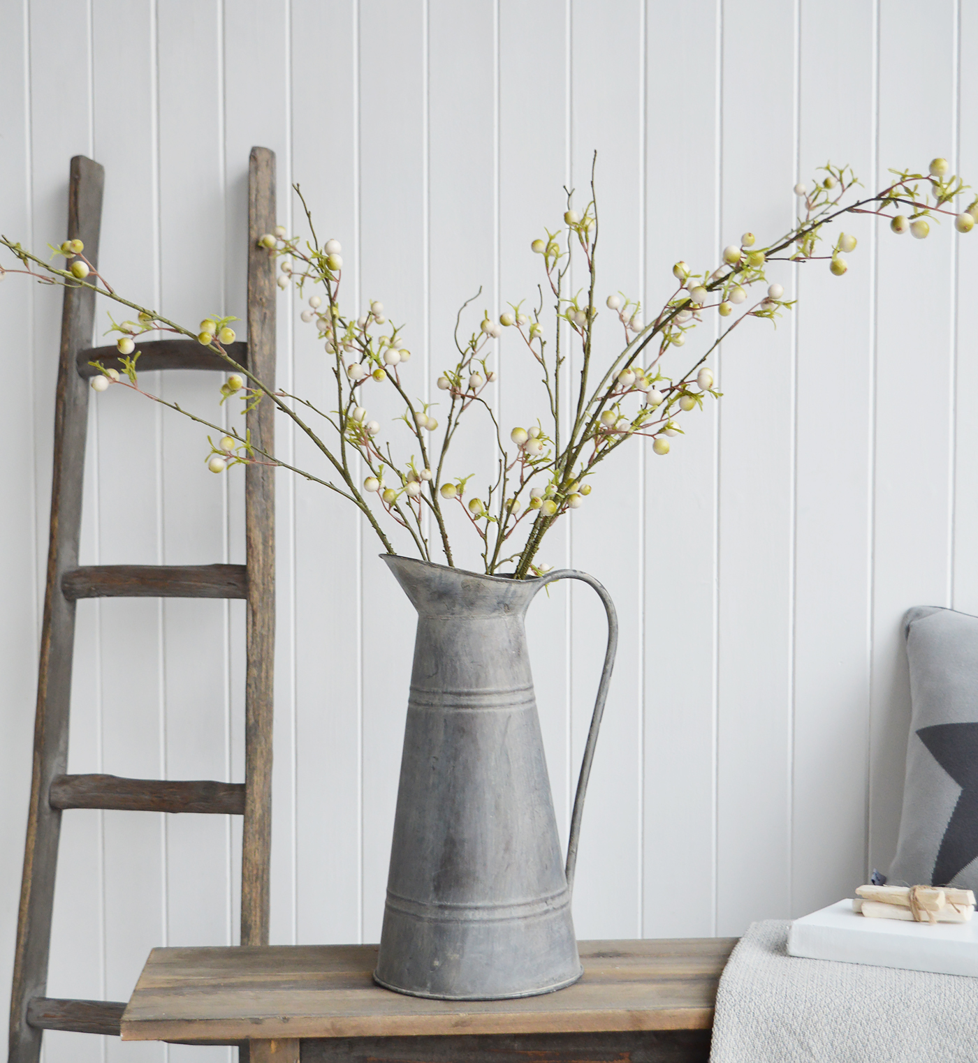 Artificial White Berry Branch from The White Lighthouse Home Furniture and  Interiors