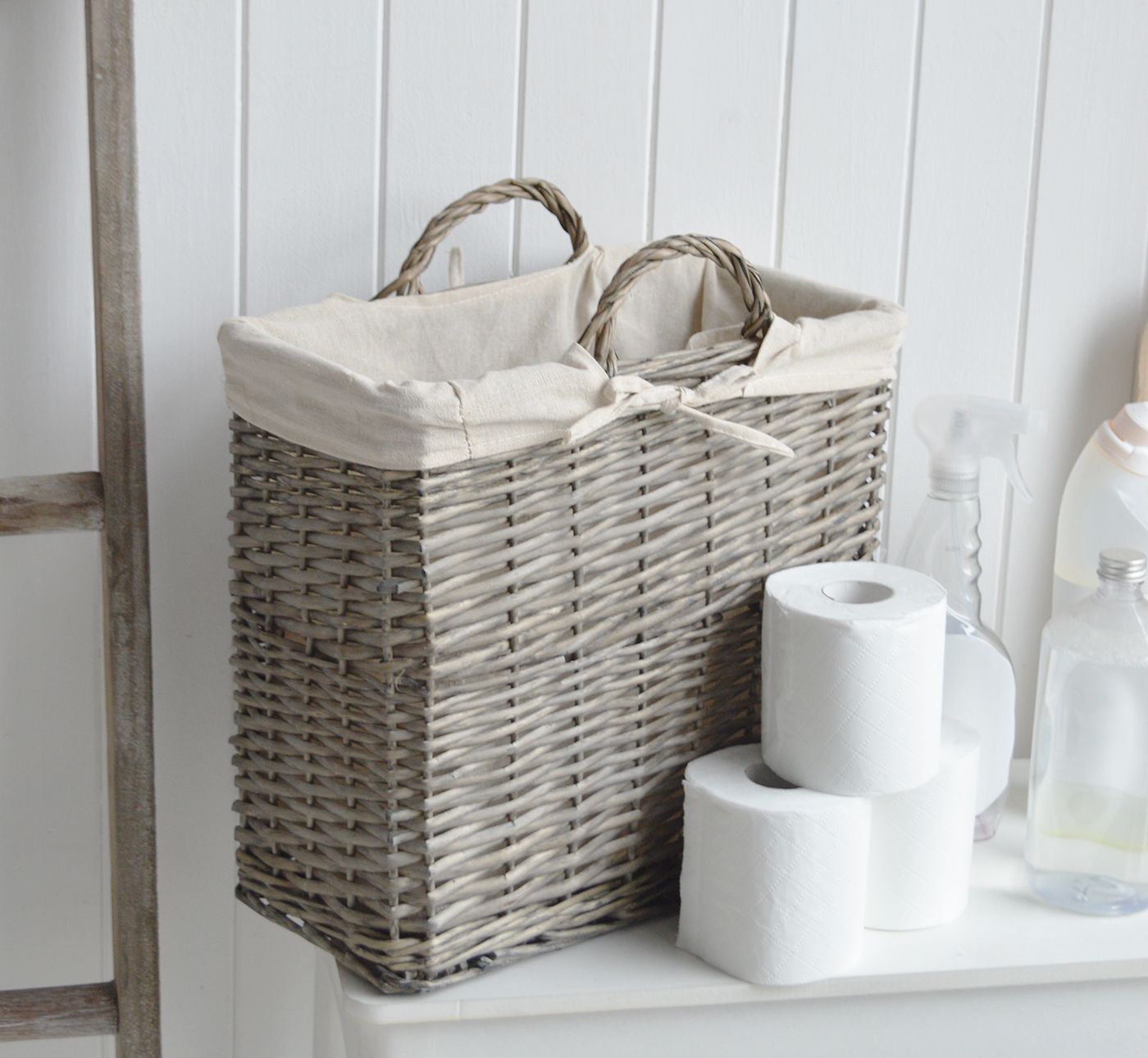 Windsor Narrow Basket Tidy -  Bathroom, Toilet Roll storage