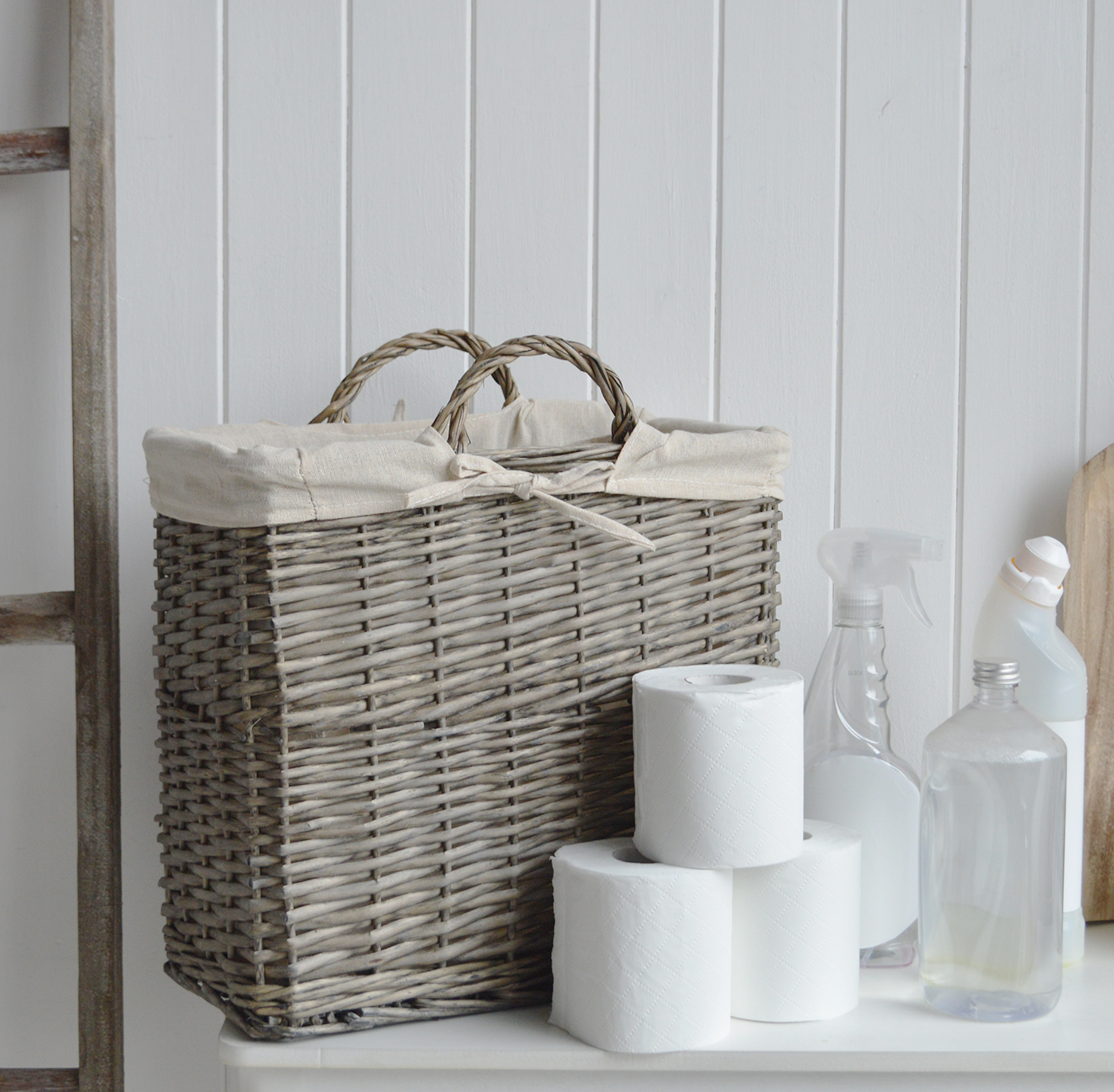 Windsor Narrow Basket Tidy -  Bathroom, Toilet Roll storage