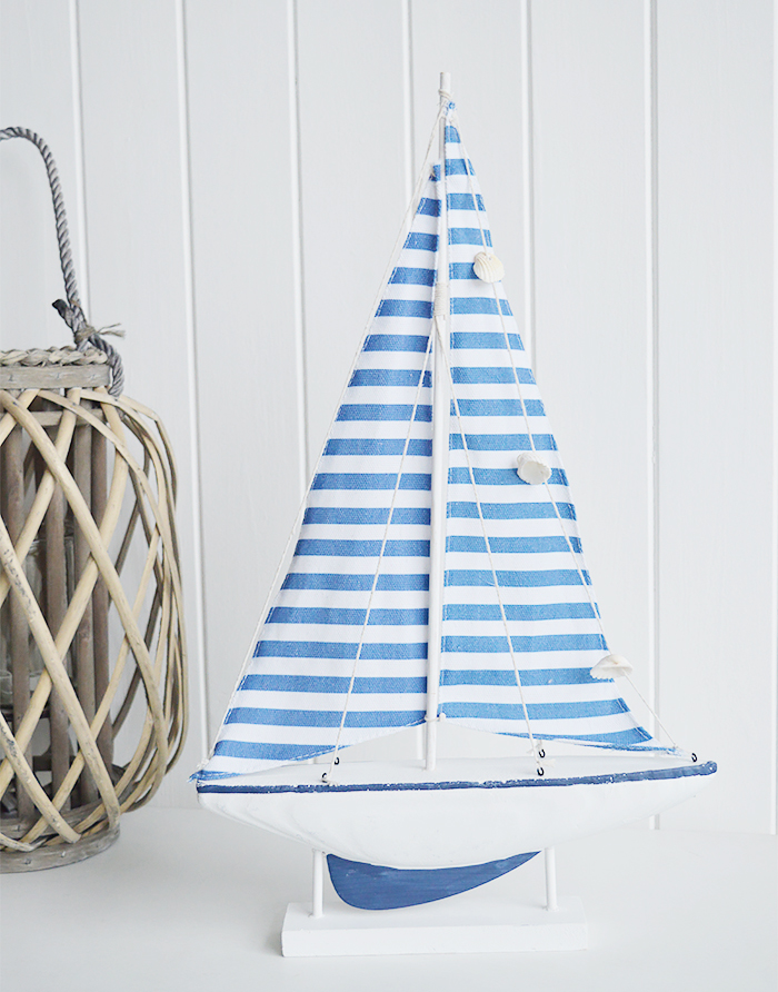 A decorative grey and white yacht - Coastal Nautical Interior design ...