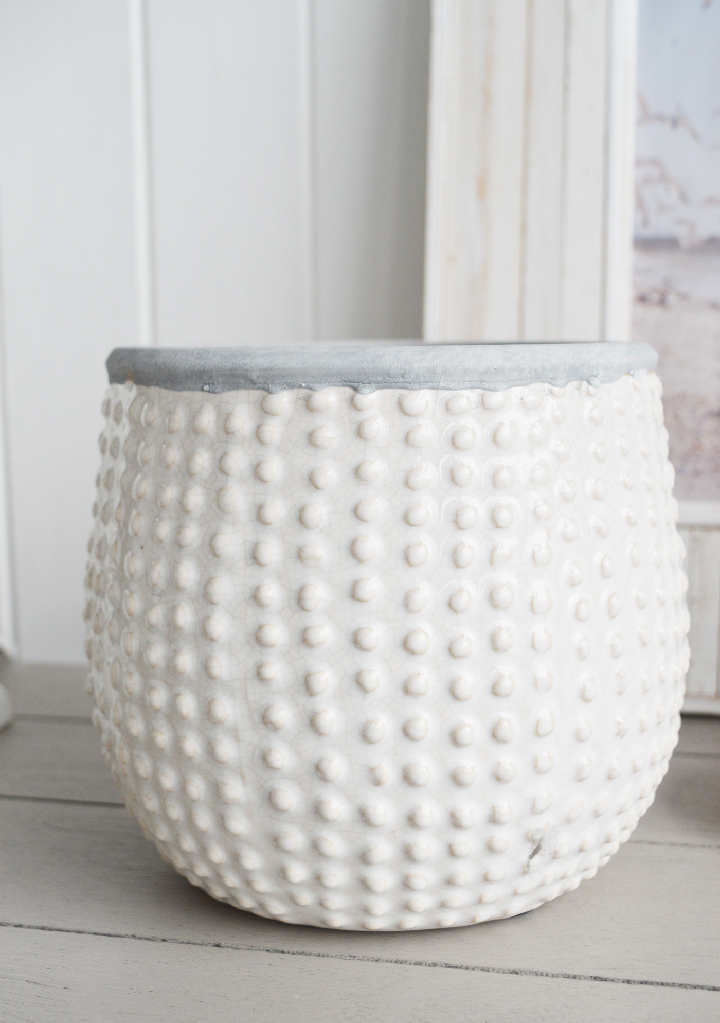 White Ceramic Bowl - White Furniture and home decor accessories for New England style homes for country, city, farmhouse and coastal from The White Lighthouse