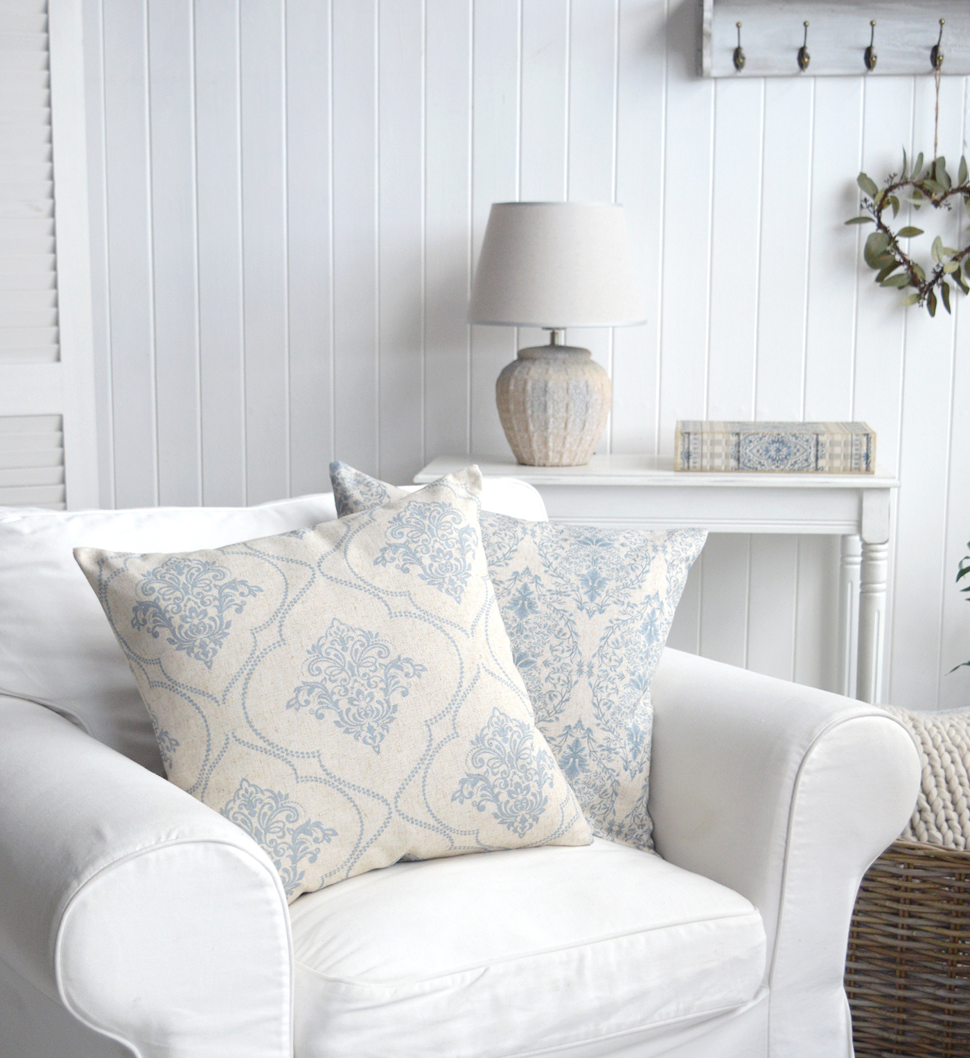 Bristol cushion - Luxury New England style cushions. Country, coastal and Modern Farmhouse homes and interiors