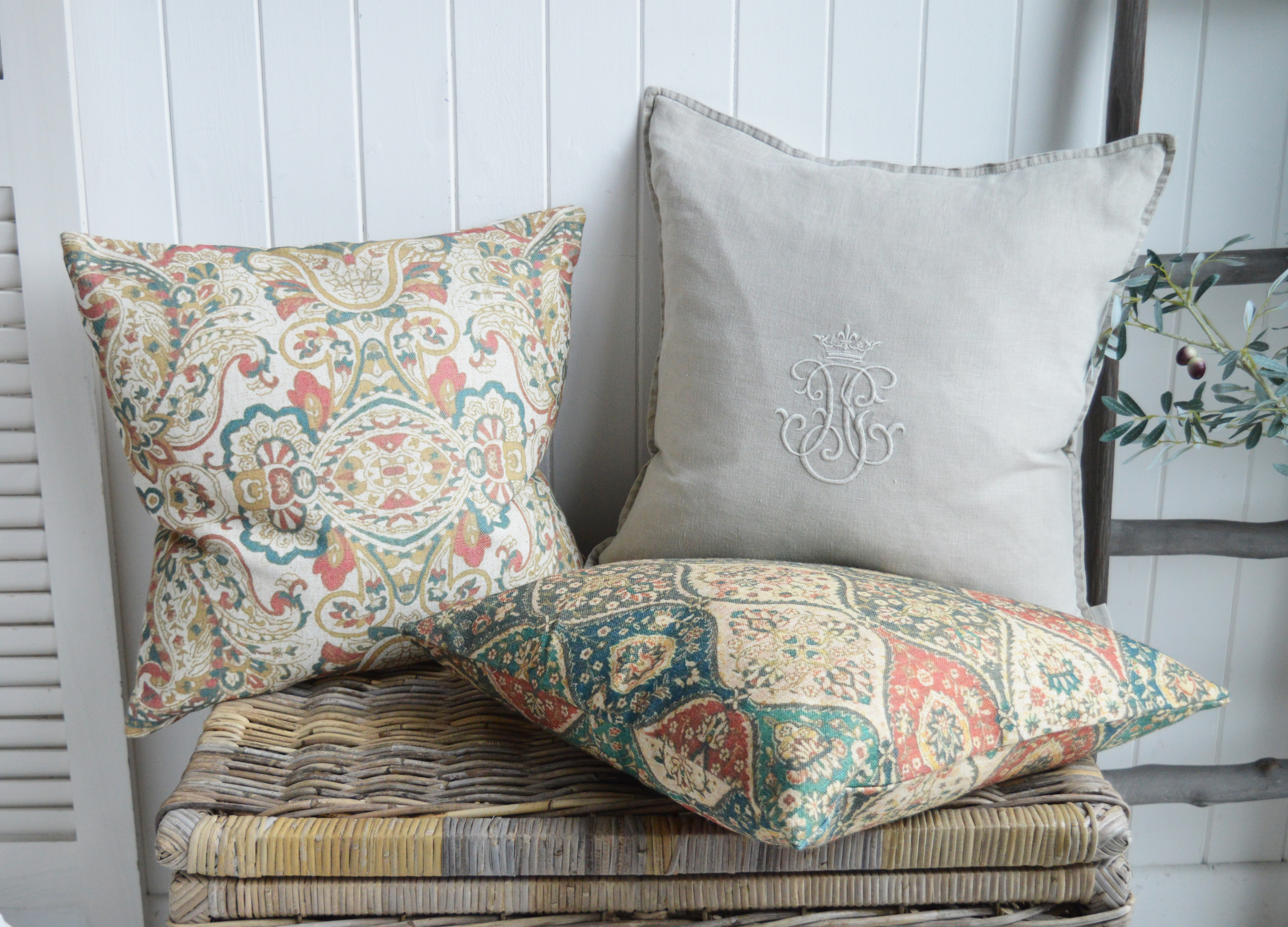 Maple Grove and Oakdale cushion  - Hamptons, New England farmhouse and coastal cushions and interiors