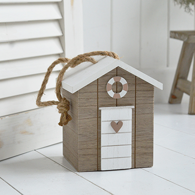 A Beach Hut Doorstop, coastally quirky inspired door stops for New England beach house inspired homes and interiors