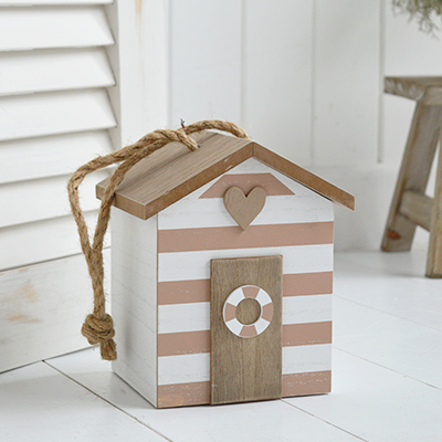 A Beach Hut Doorstop, coastally quirky inspired door stops for New England beach house inspired homes and interiors