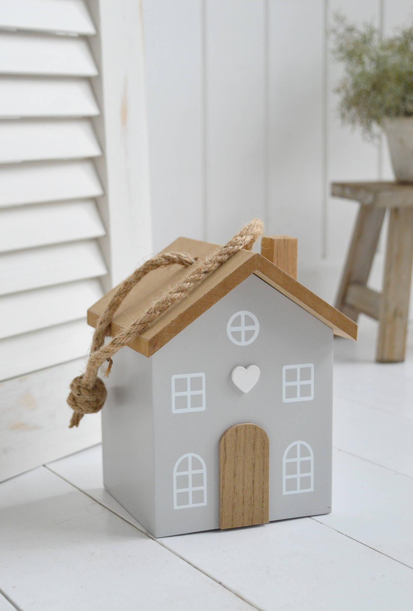 Grey Farmhouse Cottage Doorstop - Functional and quirky door stops for New England farmhouse and country cottage homes and interiors