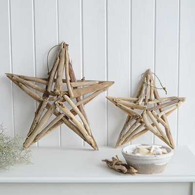Handcrafted driftwood stars add rustic charm to coastal wall décor. Perfect for beach house, nautical, or seaside-inspired interiors, these natural wood stars bring organic texture and style.