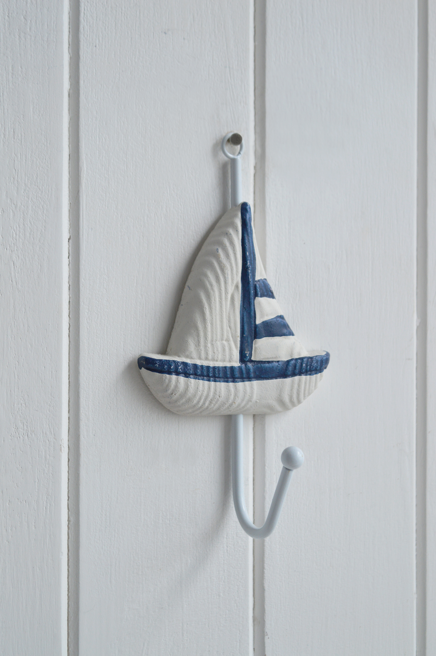 Blue and white yacht hook