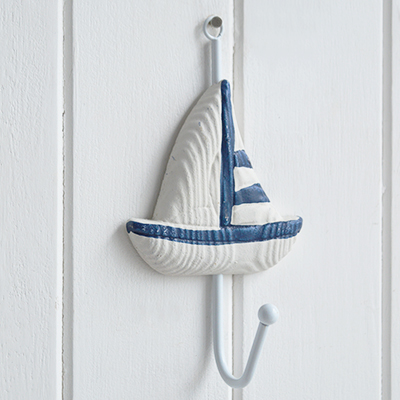 Coastal wall hooks -  Lighthouse and Yacht hook for coastal and Hamptons homes