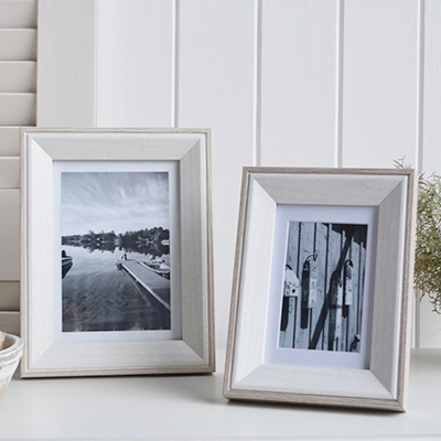 Woodbury Grey and natural washed Photo Frames - New England Coastal and Country Furniture and Interiors