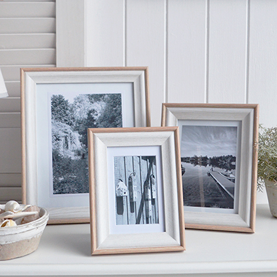 Woodbury Grey and natural washed Photo Frames - New England Coastal and Country Furniture and Interiors