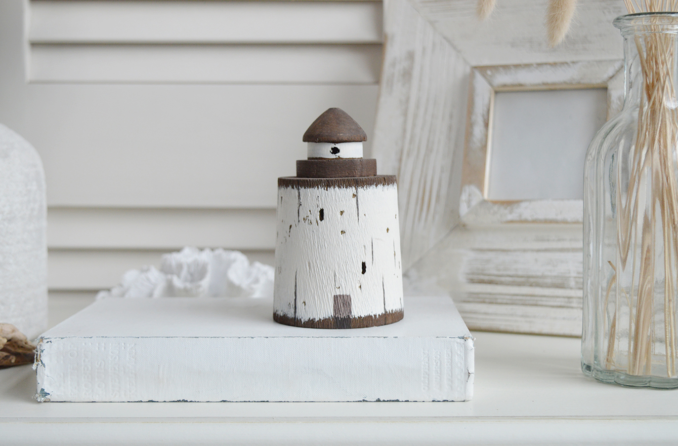Wooden Distressed Lighthouses - Nautical Coastal Home Accessories