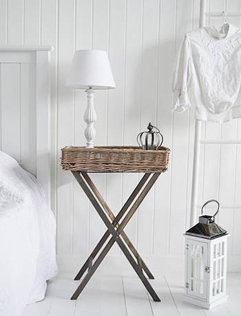 Cornwall grey bedside folding table