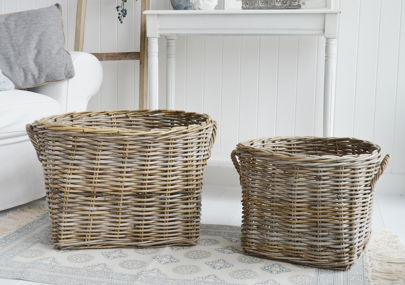 Casco Bay Round extra large baskets from The White Lighthouse Furniture