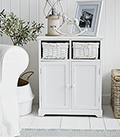 Maine white small console table