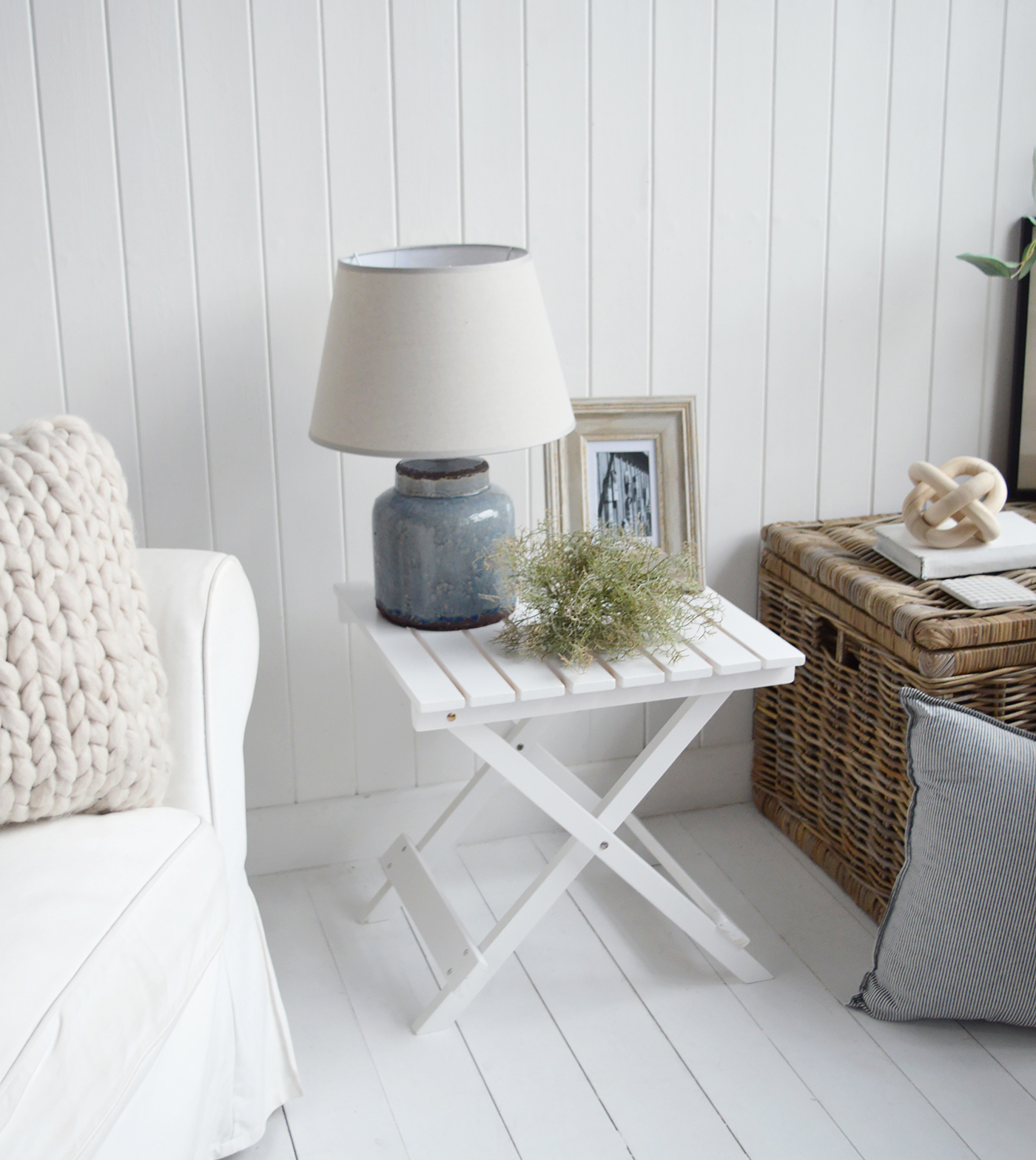 Portland White Table - New England Coastal and Modern Farmhouse Furniture and Interiors